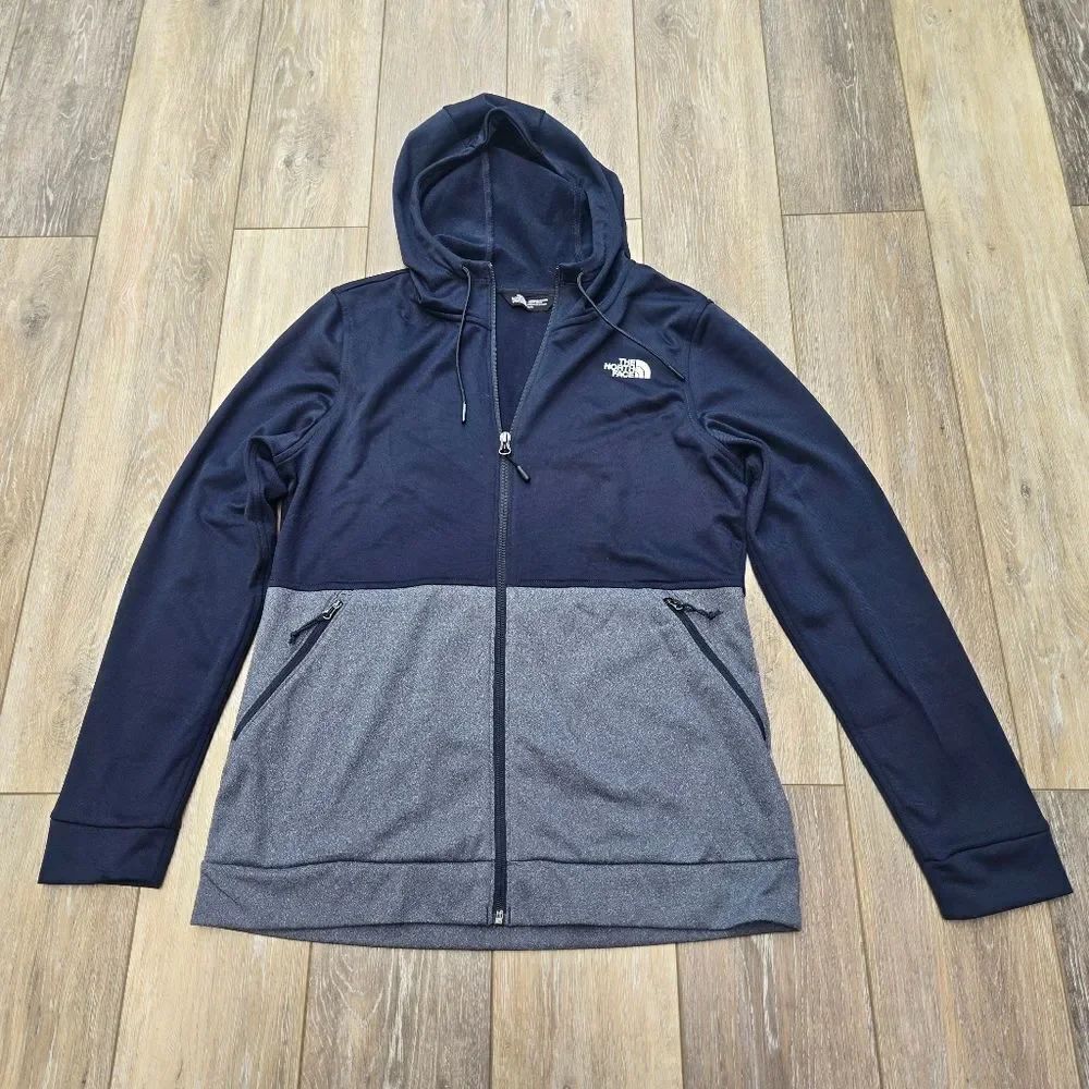 The North Face Cinder Zip Up Blue Gray Hoodie Navy Blue Size Med